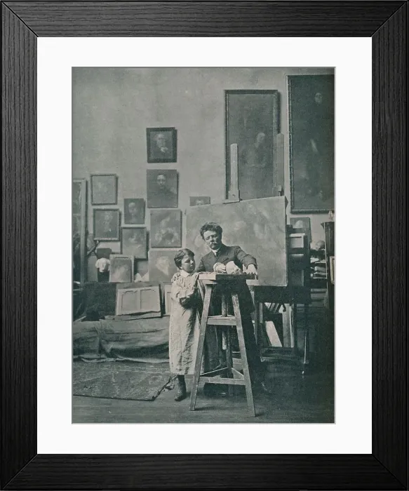 Framed Print : The Late Eugene Carriere in his Studio, c1870-1890, (1906)