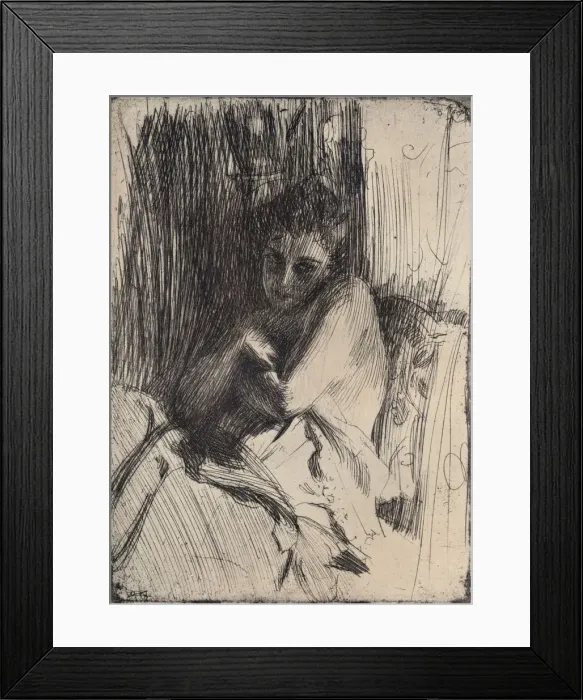 Framed Print : The Model, 1880-1906, (1906). Artist: Anders Leonard Zorn Framed Print : The Model, 1880-1906, (1906). Artist: Anders Leonard Zorn