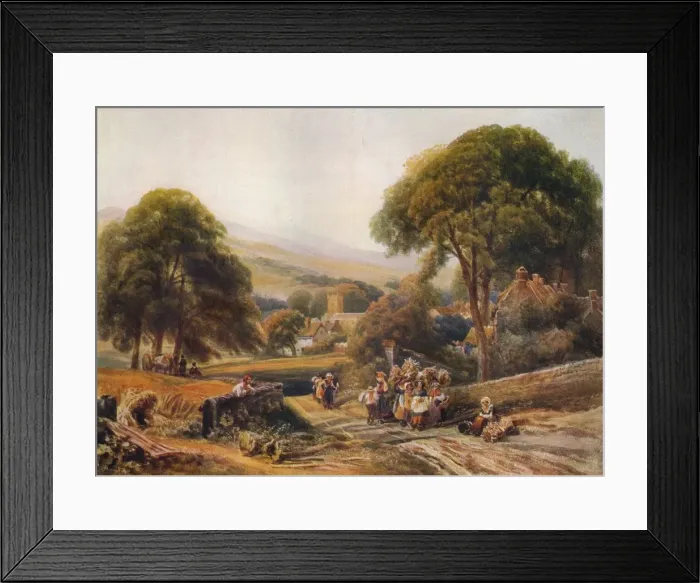 Framed Print : The Harvesters Return, c1804-1849, (1936). Artist: Peter de Wint Framed Print : The Harvesters Return, c1804-1849, (1936). Artist: Peter de Wint