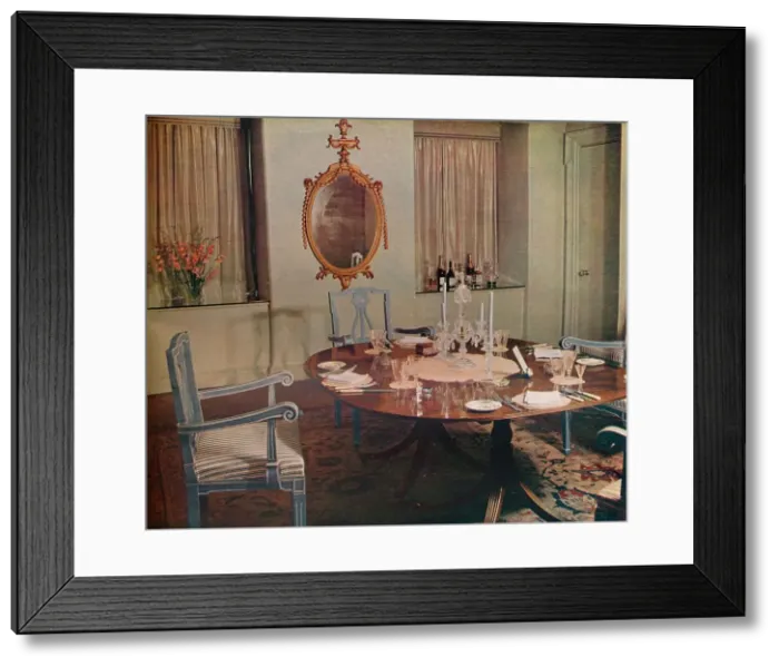 Framed Print : Dining room of the flat designed by Herman Schryver in Grosvenor Square, London, 1936 Framed Print : Dining room of the flat designed by Herman Schryver in Grosvenor Square, London, 1936