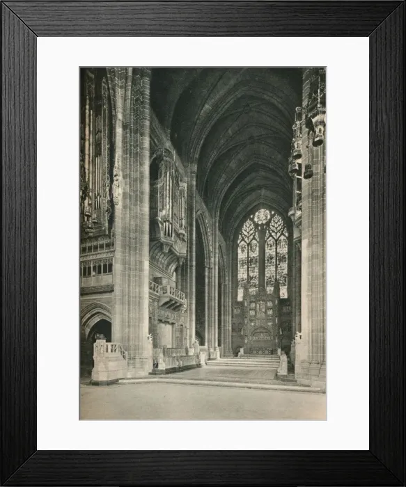 Framed Print : Liverpool Cathedral: The Choir, Looking East. Architect, Sir G. Gilbert Scott, R. A. 1924 Framed Print : Liverpool Cathedral: The Choir, Looking East. Architect, Sir G. Gilbert Scott, R. A. 1924