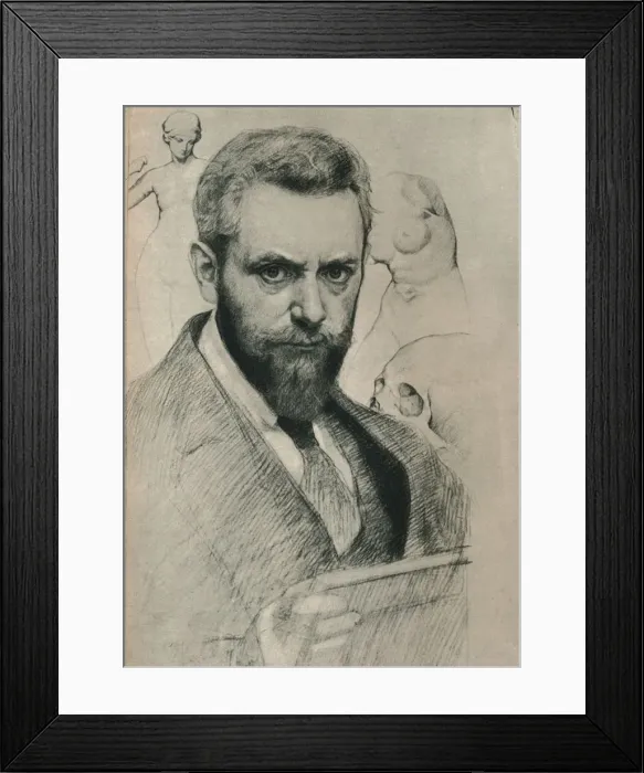 Framed Print : Portrait of the Artist: Pencil Drawing by Sigmund Lipinsky, c1893-1924, (1924). Artist: Sigmund Lipinsky Framed Print : Portrait of the Artist: Pencil Drawing by Sigmund Lipinsky, c1893-1924, (1924). Artist: Sigmund Lipinsky