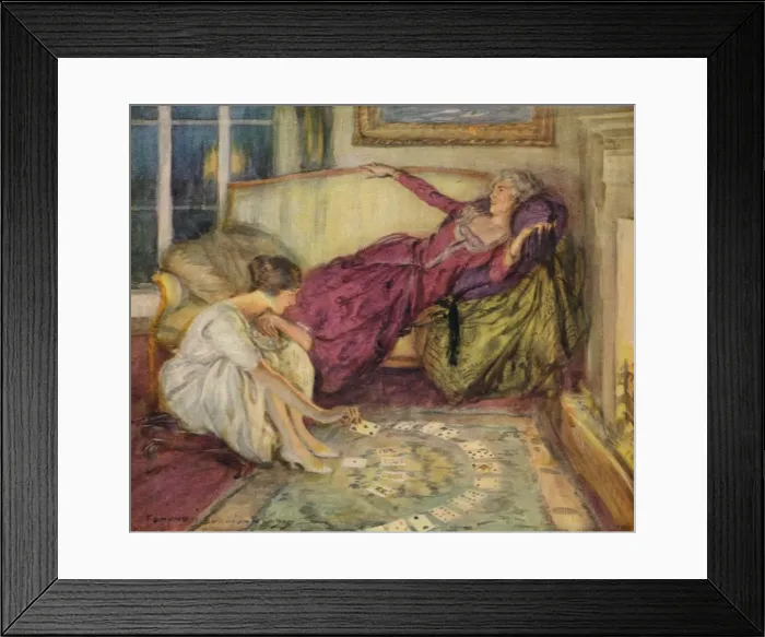 Framed Print : The Fall of the Card, c1889-1924, (1924). Artist: Edmund Joseph Sullivan Framed Print : The Fall of the Card, c1889-1924, (1924). Artist: Edmund Joseph Sullivan
