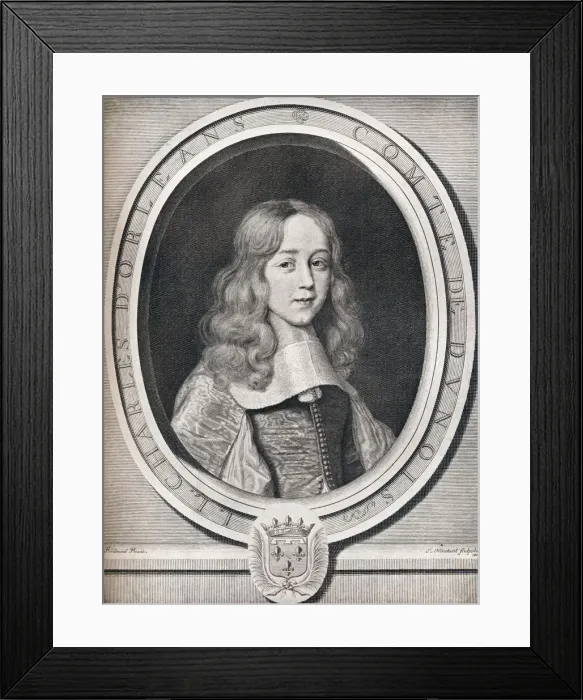 Framed Print : Charles D Orleans, Comte De Dunois, 1660, (1922). Artist: Robert Nanteuil Framed Print : Charles D Orleans, Comte De Dunois, 1660, (1922). Artist: Robert Nanteuil