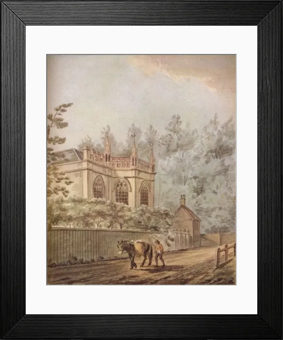 Framed Print : Strawberry Hill, c18th century, (1922). Artist: Joseph Charles Barrow Framed Print : Strawberry Hill, c18th century, (1922). Artist: Joseph Charles Barrow