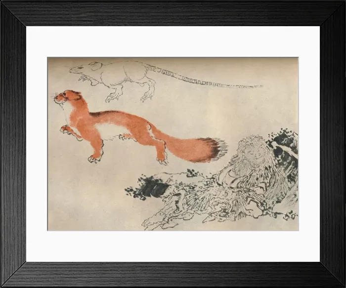 Framed Print : Drawing by Hokusai, c1780-1849, (1929). Artist: Hokusai Framed Print : Drawing by Hokusai, c1780-1849, (1929). Artist: Hokusai