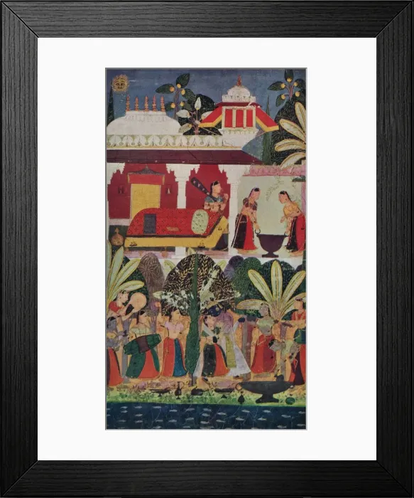Framed Print : Krishna and the Gopes (gopis) at the Spring Festival, 17th century, (1929) Framed Print : Krishna and the Gopes (gopis) at the Spring Festival, 17th century, (1929)