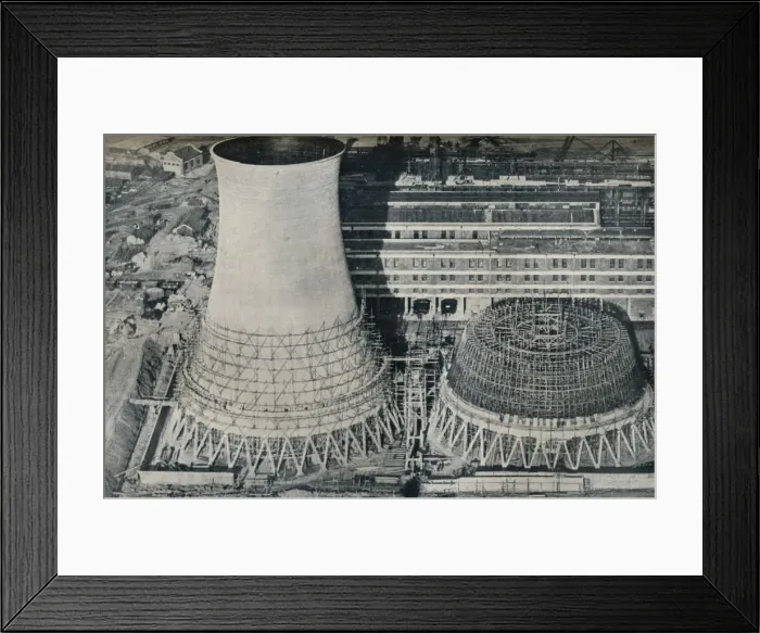 Framed Print : Electrical Power Station at Water Orton, Hams Hall, near Birmingham, 1928 Framed Print : Electrical Power Station at Water Orton, Hams Hall, near Birmingham, 1928