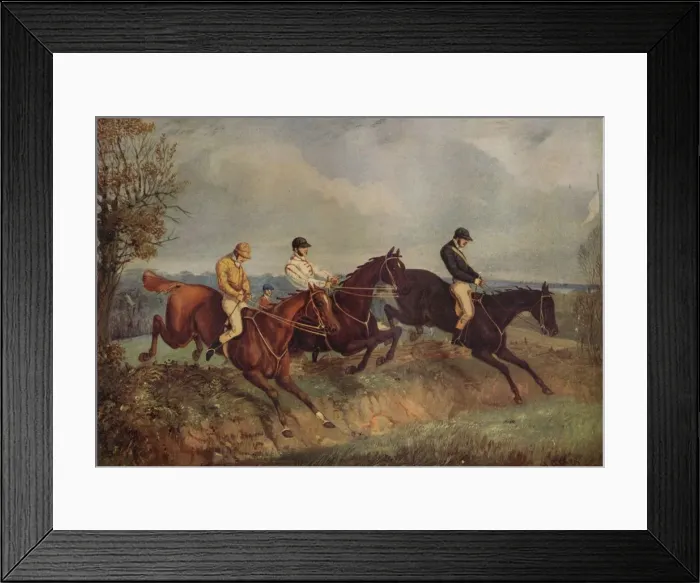 Framed Print : Steeplechasing, c1805-1851, (1924). Artist: Henry Thomas Alken Framed Print : Steeplechasing, c1805-1851, (1924). Artist: Henry Thomas Alken