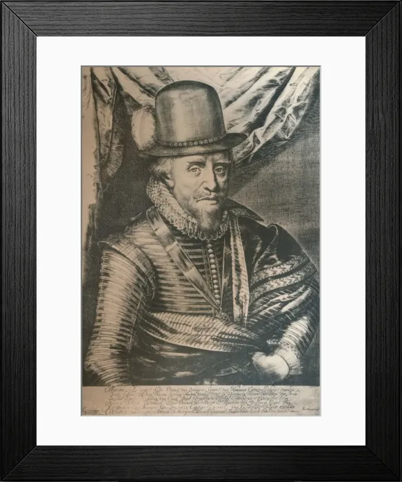 Framed Print : Maurice, Prince of Orange, 17th century, (1924). Artist: Crispyn van de Queboren Framed Print : Maurice, Prince of Orange, 17th century, (1924). Artist: Crispyn van de Queboren