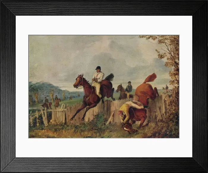 Framed Print : Steeplechasing, , c1805-1851, (1924). Artist: Henry Thomas Alken Framed Print : Steeplechasing, , c1805-1851, (1924). Artist: Henry Thomas Alken