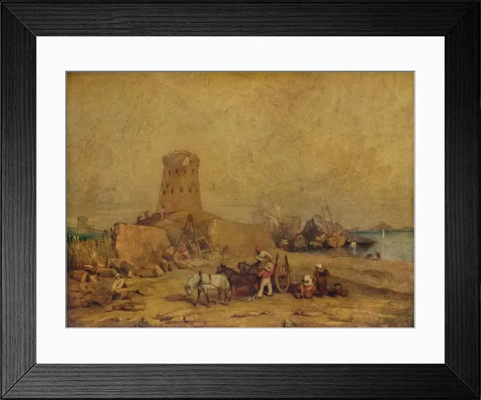 Framed Print : Coast Scene, 19th century, (1924). Artist: Clarkson Stanfield Framed Print : Coast Scene, 19th century, (1924). Artist: Clarkson Stanfield