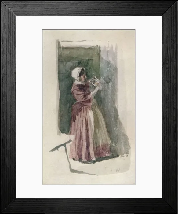 Framed Print : Caught!, 19th century, (1924) Artist: Fred Walker Framed Print : Caught!, 19th century, (1924) Artist: Fred Walker