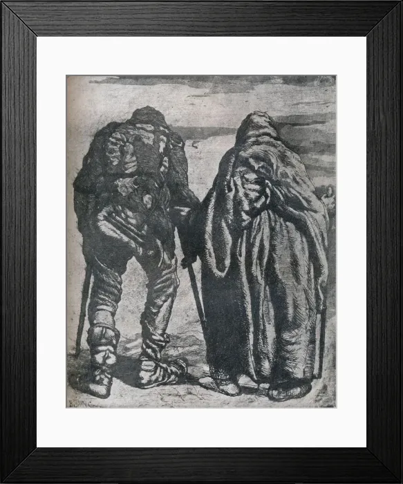 Framed Print : Vagrants, c19th century, (1924). Artist: Paul-Joseph Blanc Framed Print : Vagrants, c19th century, (1924). Artist: Paul-Joseph Blanc