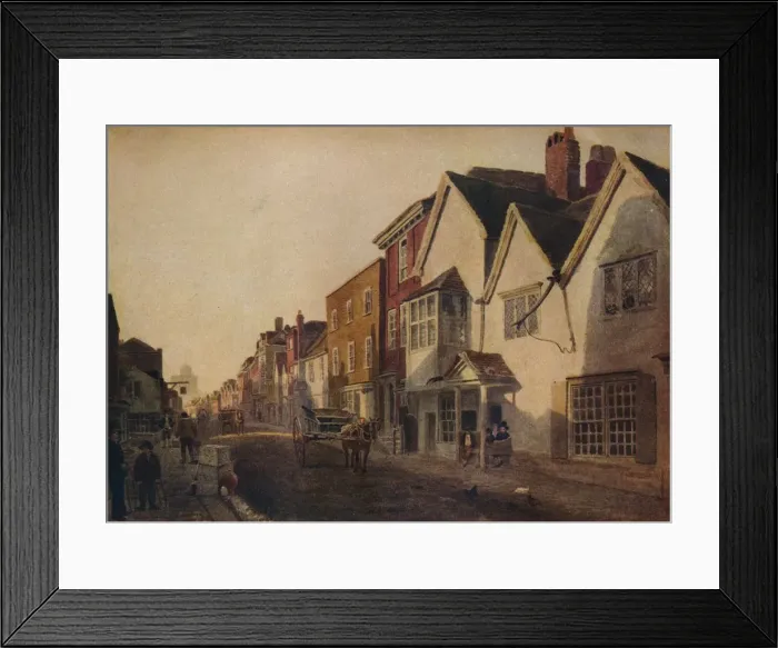 Framed Print : Eton High Street, c19th century, (1924). Artist: Peter de Wint Framed Print : Eton High Street, c19th century, (1924). Artist: Peter de Wint