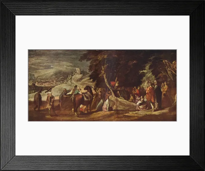 Framed Print : St John Preaching in the Wilderness, c1620-1635, (1924). Artist: Jacques Callot
