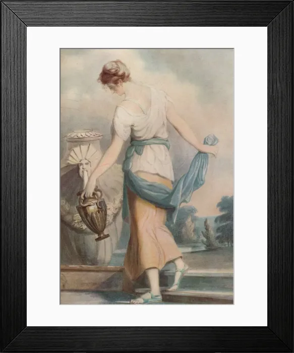 Framed Print : At the Fountain, c1770-1801, (1924). Artist: William Hamilton Framed Print : At the Fountain, c1770-1801, (1924). Artist: William Hamilton