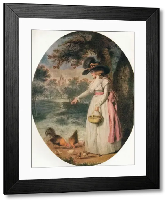 Framed Print : Rustic Employment, c18th century, (1916). Artist: John Raphael Smith Framed Print : Rustic Employment, c18th century, (1916). Artist: John Raphael Smith