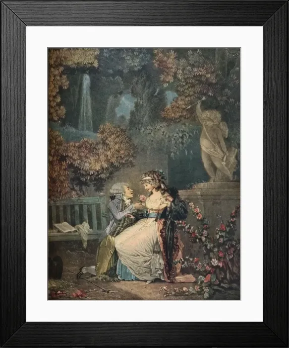 Framed Print : La Rose, 1788, (1916). Artist: Philibert Louis Debucourt Framed Print : La Rose, 1788, (1916). Artist: Philibert Louis Debucourt