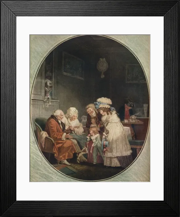Framed Print : Le Compliment ou La Matinee Du Jour De L an, 1887, (1916). Artist: Philibert Louis Debucourt Framed Print : Le Compliment ou La Matinee Du Jour De L an, 1887, (1916). Artist: Philibert Louis Debucourt