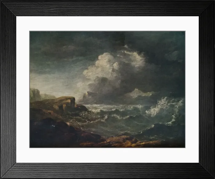 Framed Print : Storm on a Scottish Loch, 19th century, (1917). Artist: John Thomson Framed Print : Storm on a Scottish Loch, 19th century, (1917). Artist: John Thomson