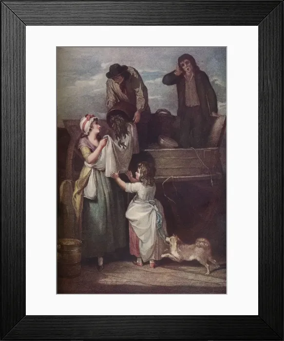 Framed Print : Cries of London: Fresh Gathered Peas Young Hastings, 1795, (1917). Artist: Giovanni Vendramini Framed Print : Cries of London: Fresh Gathered Peas Young Hastings, 1795, (1917). Artist: Giovanni Vendramini