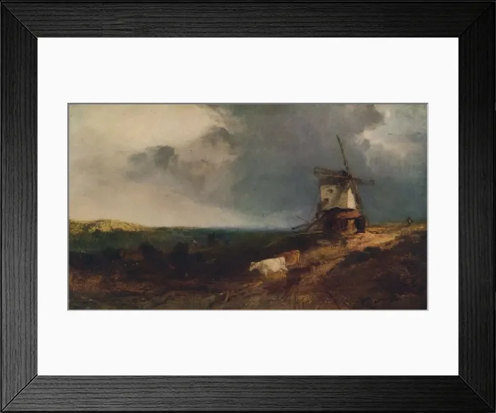 Framed Print : Landscape With Windmill, 19th century, (1917). Artist: Henry Bright Framed Print : Landscape With Windmill, 19th century, (1917). Artist: Henry Bright