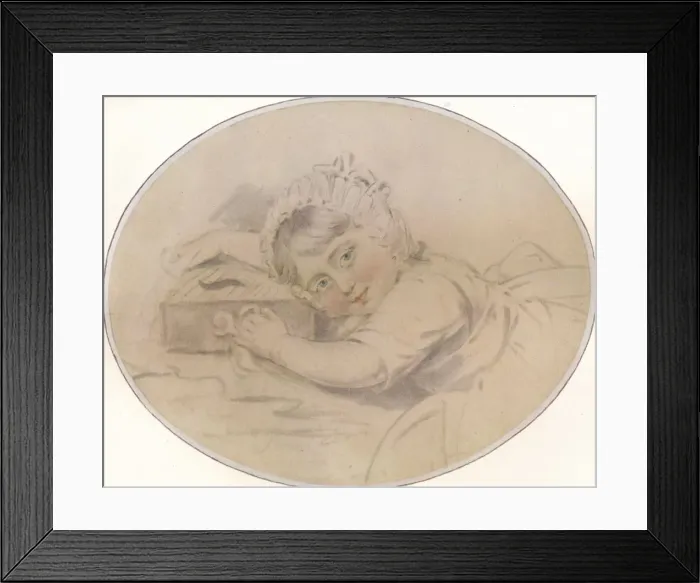 Framed Print : Portrait of the Hon. Henry Burrell as a Child, 1784, (1917). Artist: John Downman Framed Print : Portrait of the Hon. Henry Burrell as a Child, 1784, (1917). Artist: John Downman