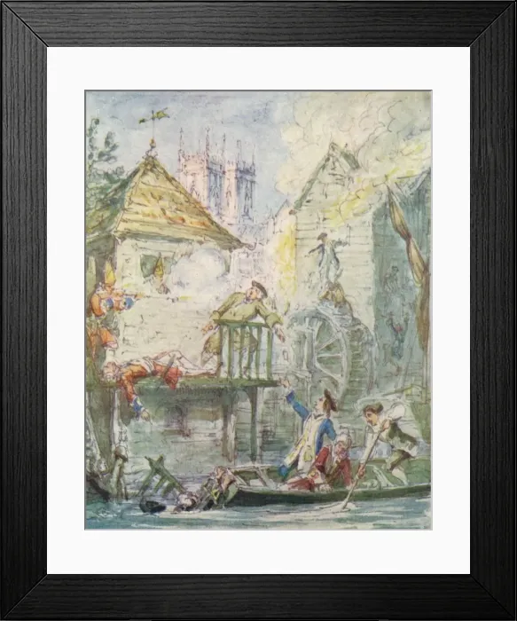 Framed Print : The Misers Daughter: 19 / 20, Dispersion of the Jacobite Club, c1842, (1913). Artist: George Cruikshank Framed Print : The Misers Daughter: 19 / 20, Dispersion of the Jacobite Club, c1842, (1913). Artist: George Cruikshank