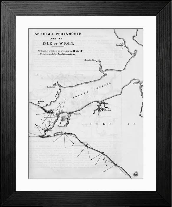 Framed Print : Spithead, Portsmouth and the Isle of Wight, 1884 Framed Print : Spithead, Portsmouth and the Isle of Wight, 1884
