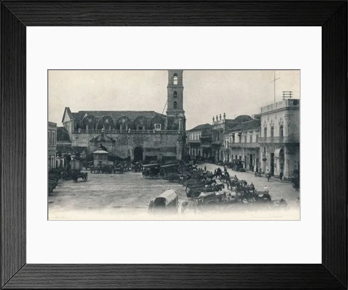 Framed Print : Custom House and Square, Havana, Cuba, c1900 Framed Print : Custom House and Square, Havana, Cuba, c1900