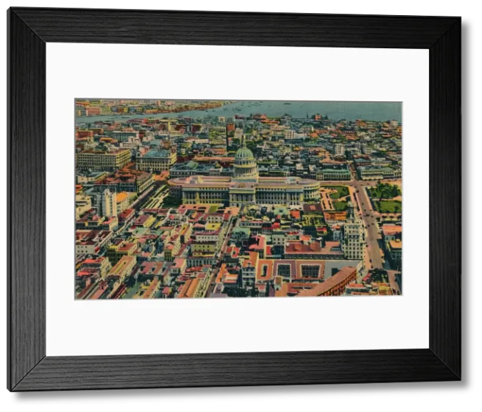 Framed Print : Partial Airview of the City, Havana, Cuba, c1910 Framed Print : Partial Airview of the City, Havana, Cuba, c1910