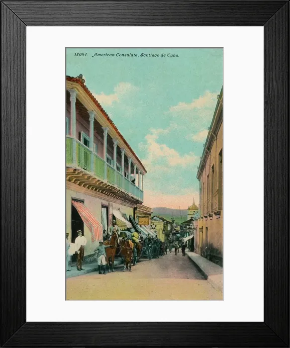 Framed Print : American Consulate, Santiago de Cuba, c1911 Framed Print : American Consulate, Santiago de Cuba, c1911