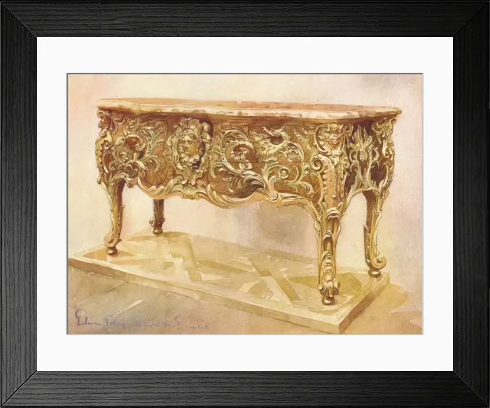 Framed Print : A dragon commode dated c1735-40, (c1903). Artist: Walter Eassie Framed Print : A dragon commode dated c1735-40, (c1903). Artist: Walter Eassie