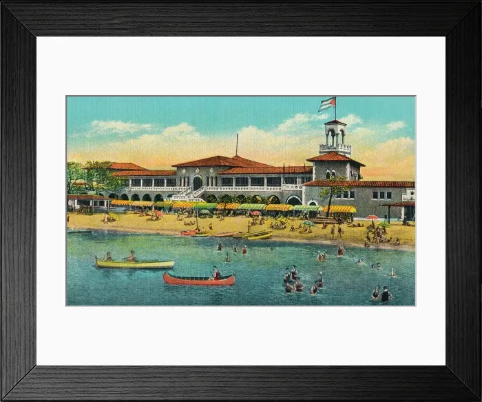 Framed Print : Marianao Bathing Beach, Havana, Cuba, c1910