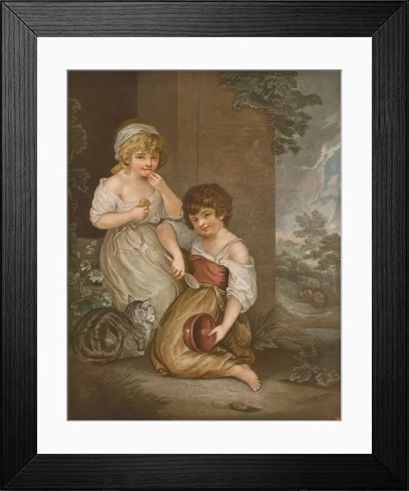 Framed Print : Cottage Children (Hobbinol and Gandaretta), c1883, (1903). Artist: DW Tomkins Framed Print : Cottage Children (Hobbinol and Gandaretta), c1883, (1903). Artist: DW Tomkins