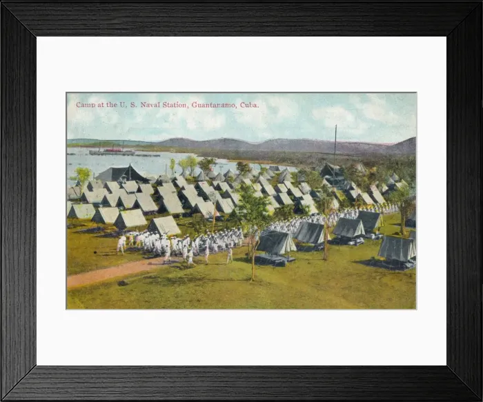 Framed Print : Camp at the US Naval Station, Guatanamo, Cuba, c1911 Framed Print : Camp at the US Naval Station, Guatanamo, Cuba, c1911