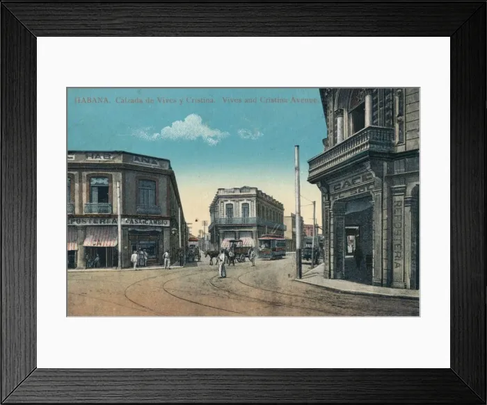 Framed Print : Habana. Cazada de Vives y Cristina. Vives and Cristina Avenue, Cuba, c1910 Framed Print : Habana. Cazada de Vives y Cristina. Vives and Cristina Avenue, Cuba, c1910