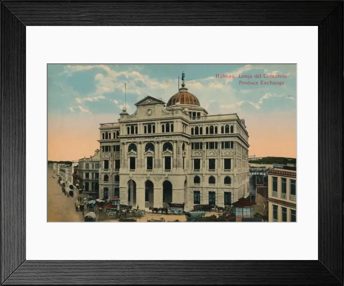 Framed Print : Produce Exchange, Havana, Cuba, c1916 Framed Print : Produce Exchange, Havana, Cuba, c1916