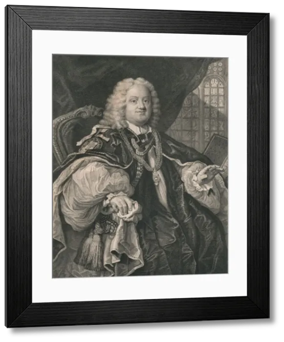 Framed Print : Benjamin Hoadly, (1676-1761), English clergyman, 19th century. Artist: B Holl Framed Print : Benjamin Hoadly, (1676-1761), English clergyman, 19th century. Artist: B Holl