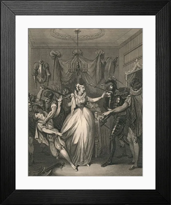 Framed Print : The Death of Rizzio, 1566, (1794-1812). Artist: P Rothwell Framed Print : The Death of Rizzio, 1566, (1794-1812). Artist: P Rothwell