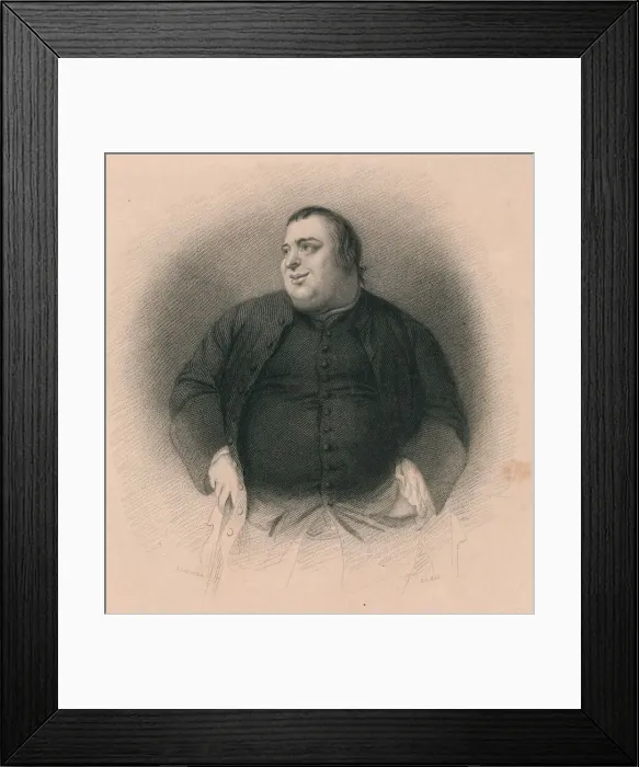 Framed Print : Francis Grose, (1731-1791), 19th century. Artist: Henry Bryan Hall I Framed Print : Francis Grose, (1731-1791), 19th century. Artist: Henry Bryan Hall I