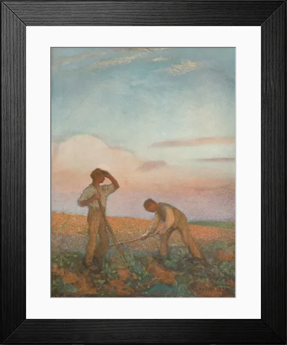Framed Print : Hoeing, c1872-1911, (1911). Artist: George Clausen Framed Print : Hoeing, c1872-1911, (1911). Artist: George Clausen