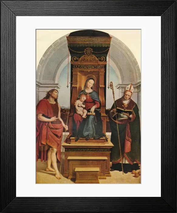 Framed Print : The Ansidei Madonna, 1505, (1911). Artist: Raphael Framed Print : The Ansidei Madonna, 1505, (1911). Artist: Raphael