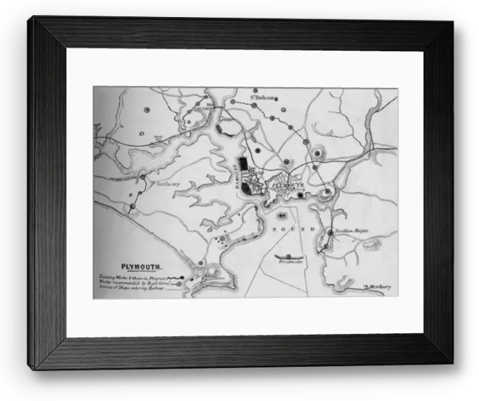 Framed Print : Plymouth, 1884 Framed Print : Plymouth, 1884