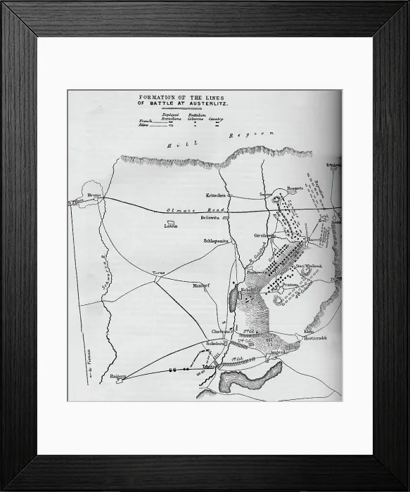 Framed Print : Formation of the Lines of Battle of Austerlitz, 1884 Framed Print : Formation of the Lines of Battle of Austerlitz, 1884