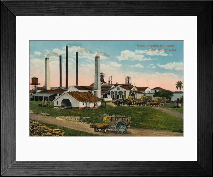 Framed Print : Cuba: Ingenio moliendo. Sugar Mill at work, c1900 Framed Print : Cuba: Ingenio moliendo. Sugar Mill at work, c1900