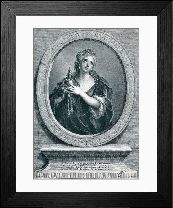 Framed Print : Adrienne Lecouvreur (1692-1730) as Cornelia, (1903). Artist: Pierre Imbert Drevet Framed Print : Adrienne Lecouvreur (1692-1730) as Cornelia, (1903). Artist: Pierre Imbert Drevet