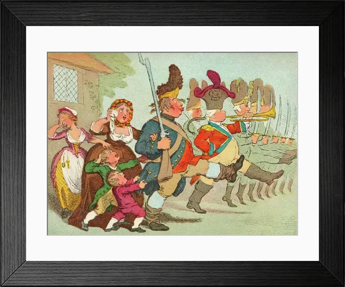 Framed Print : John Bull going to the Wars, c18th century, (1902). Artist: James Gilray Framed Print : John Bull going to the Wars, c18th century, (1902). Artist: James Gilray