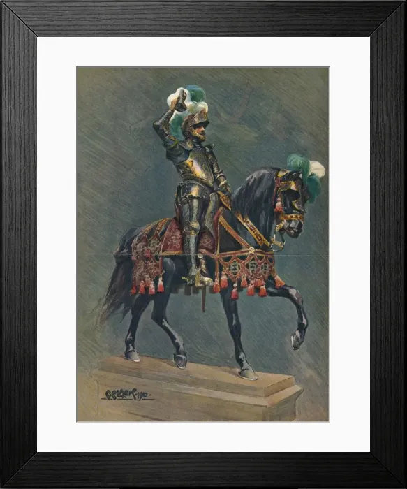 Framed Print : The Dymoke Suit of Armour at Windsor Castle, 1902. Artist: C Clarke Framed Print : The Dymoke Suit of Armour at Windsor Castle, 1902. Artist: C Clarke